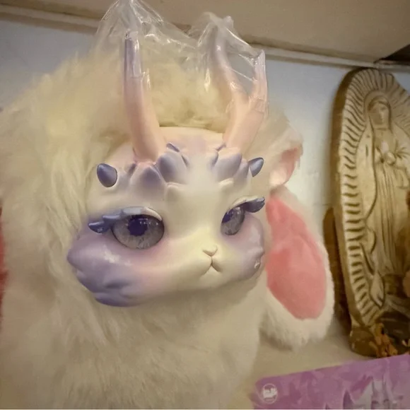 Tutulong 400% Fantasy Creature Stuffed Animal Plush - Pink White Purple Bunny - Picture 4 of 14